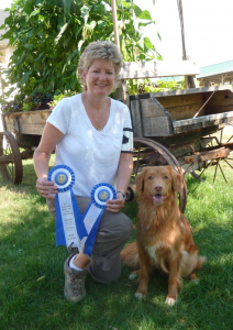 Linda with one of her Tollers