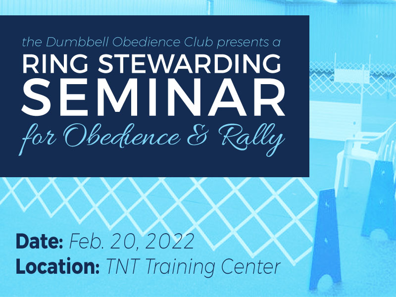 ring stewarding seminar for obedience and rally competition