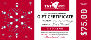 give a class gift certificate for christmas