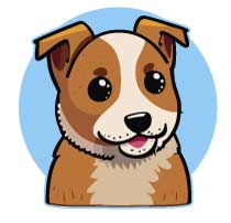 Australian Cattle Dog Puppy (cartoon icon)