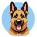German Shepherd puppy icon