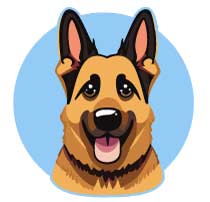 German Shepherd puppy icon