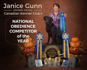 Janice Gunn awarded the 2024 CKC National Top Obedience Competitor