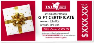 dog training class - gift certificate